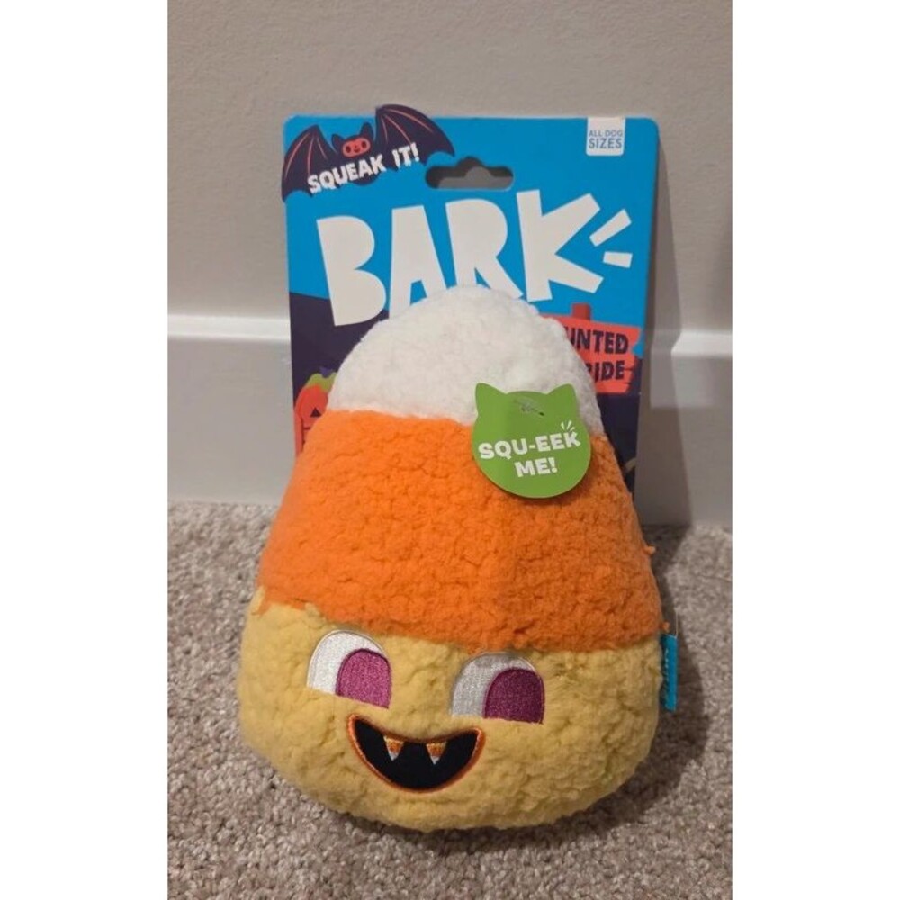 Bark candy cornivore plush dog toy
